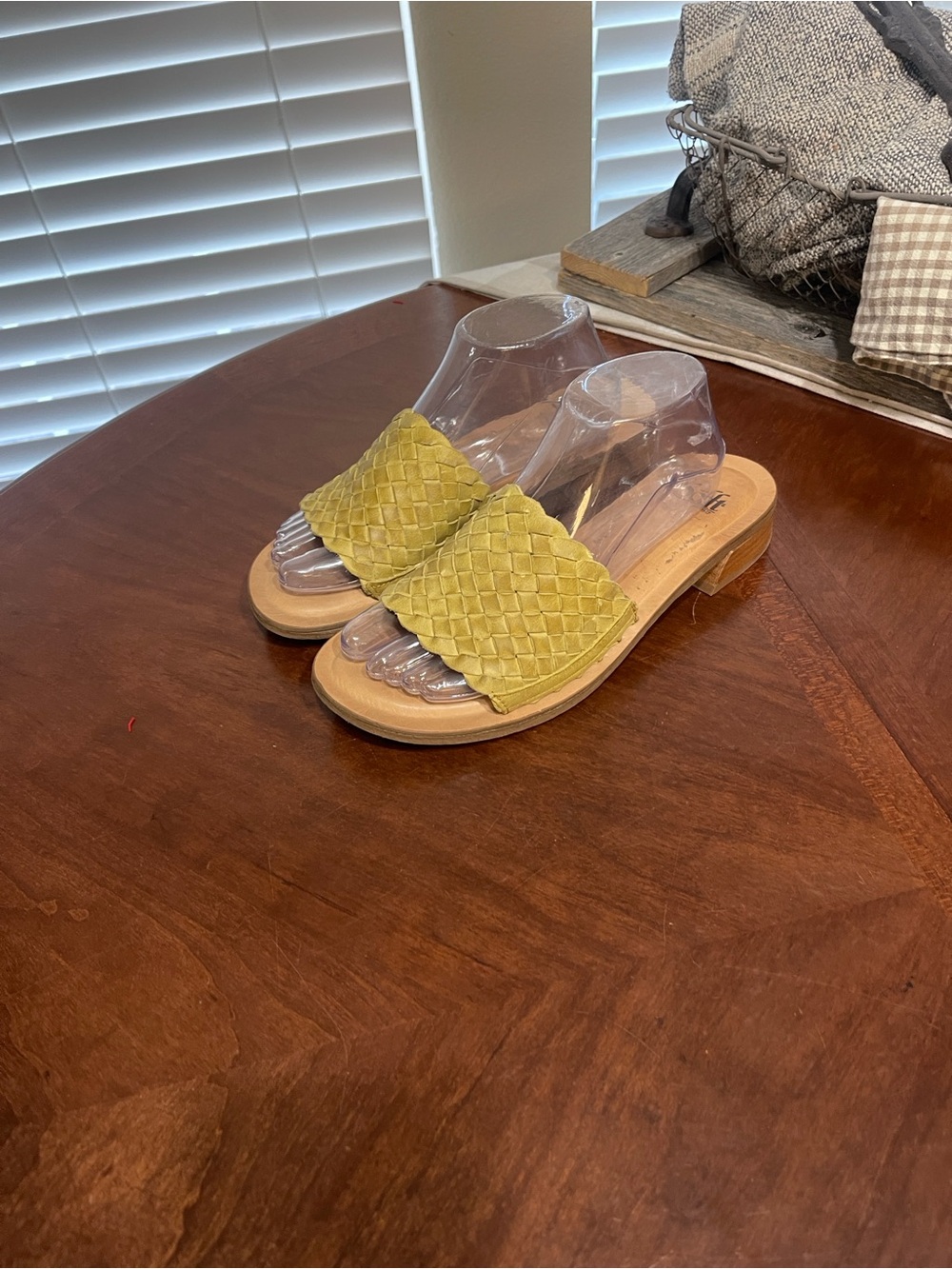 Söfft Beige Ardee Woven Leather Slide Sandals